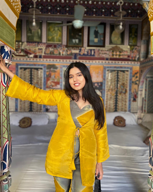 Lemon Smoke Tie Dye Jacket Set