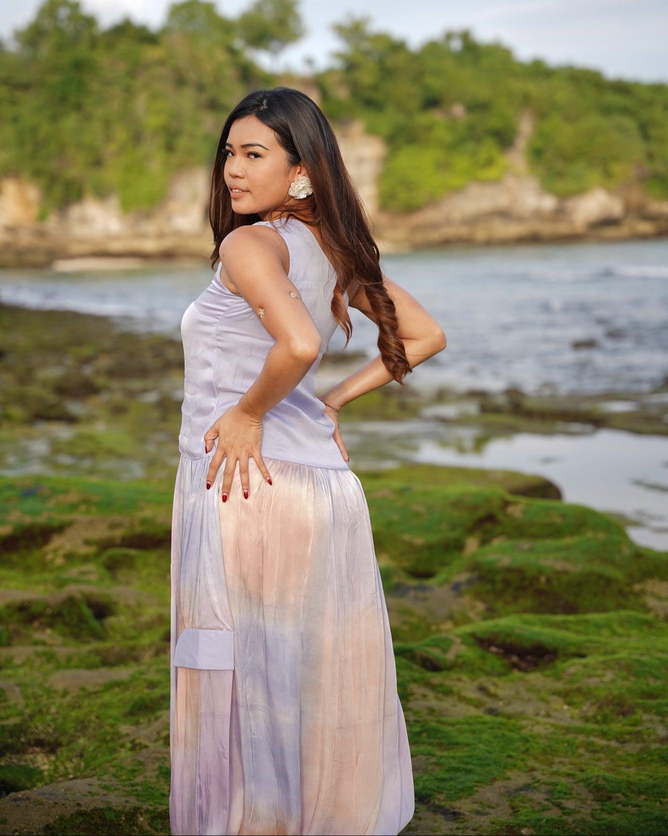Balloon De Lune Jumpsuit Dress - Lavender Grey