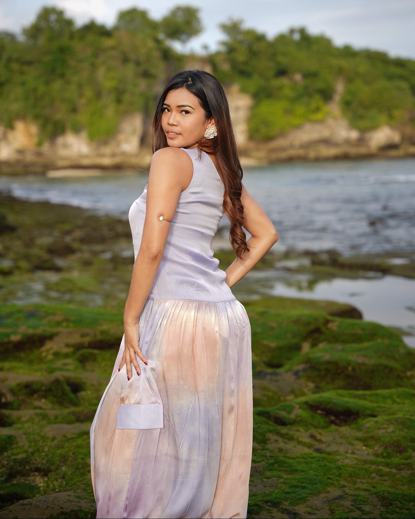Balloon De Lune Jumpsuit Dress - Lavender Grey