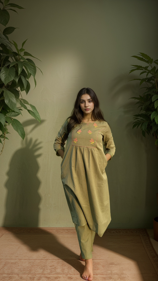 Rozana Set - Thatch Green