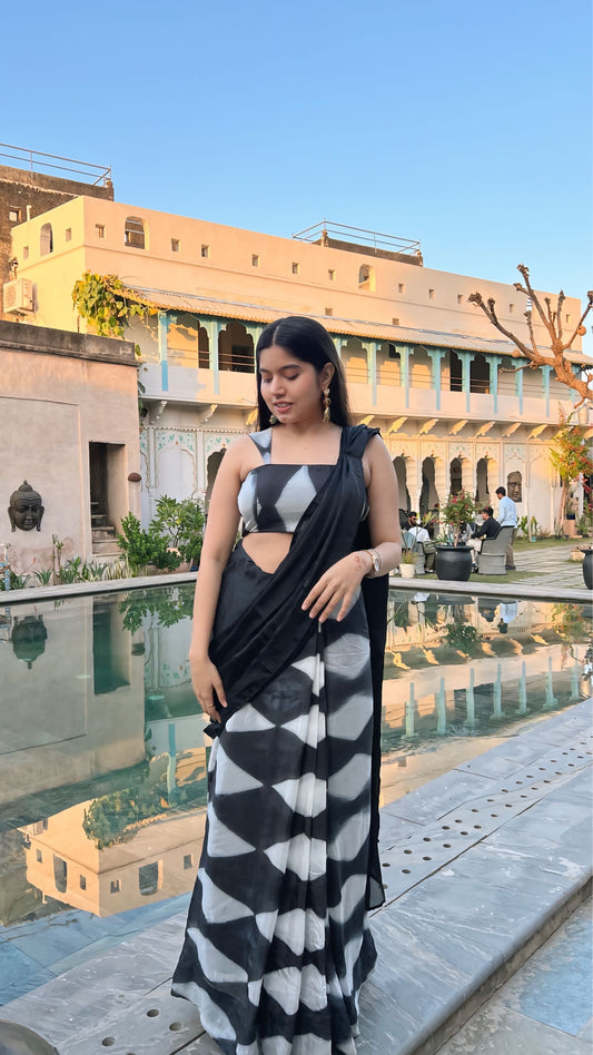 BW Shift Draped Saree