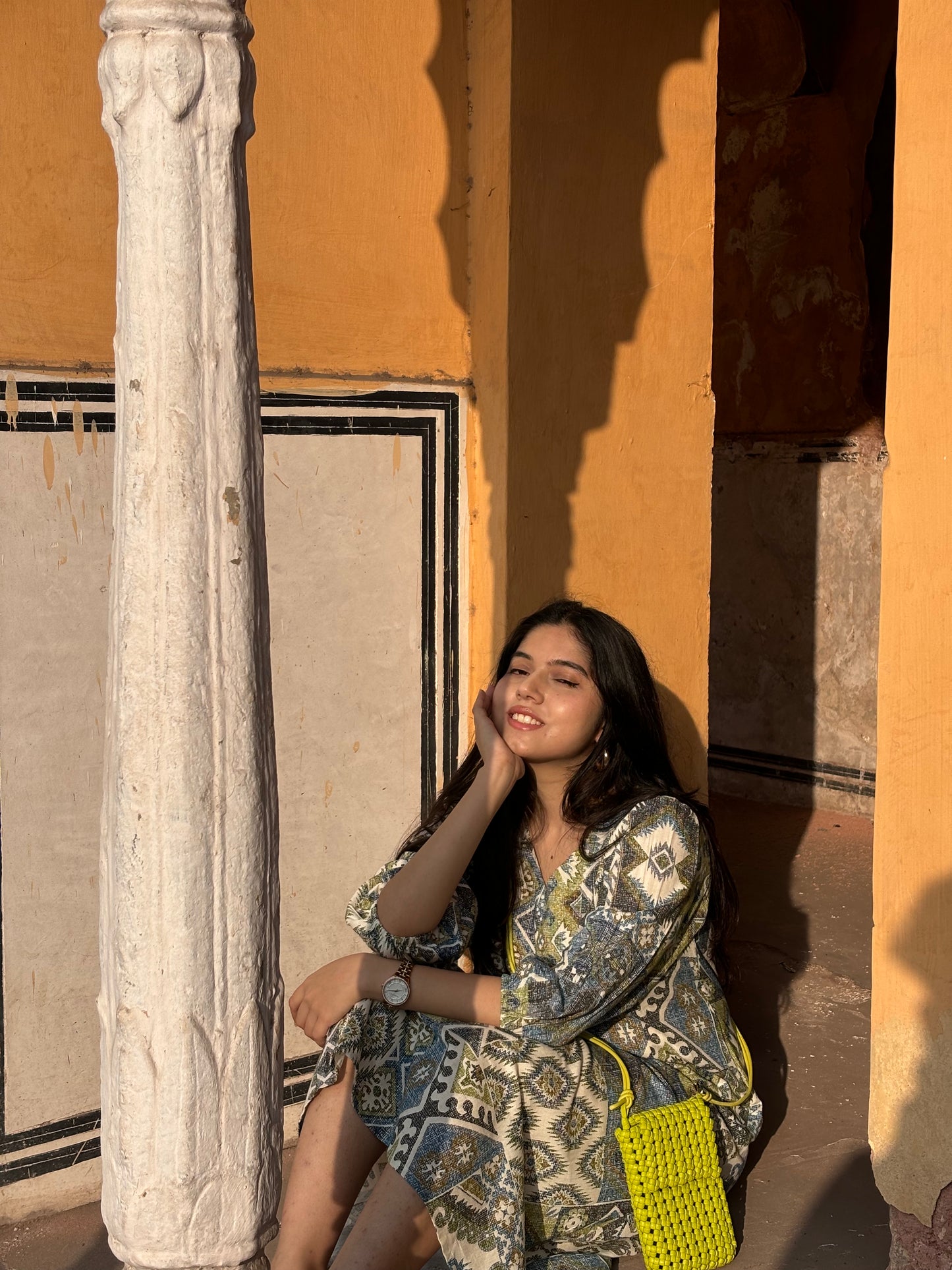 Akaar Dress - Blue, Green