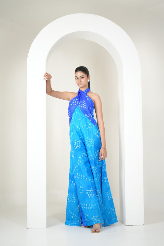 Bandhani Breeze Jumpsuit - Bluish