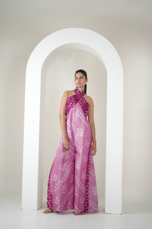 Bandhani Breeze Jumpsuit - Lavenderish