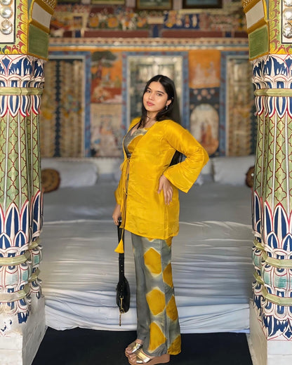 Lemon Smoke Tie Dye Jacket Set