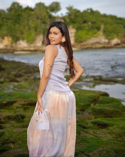 Balloon De Lune Jumpsuit Dress - Lavender Grey