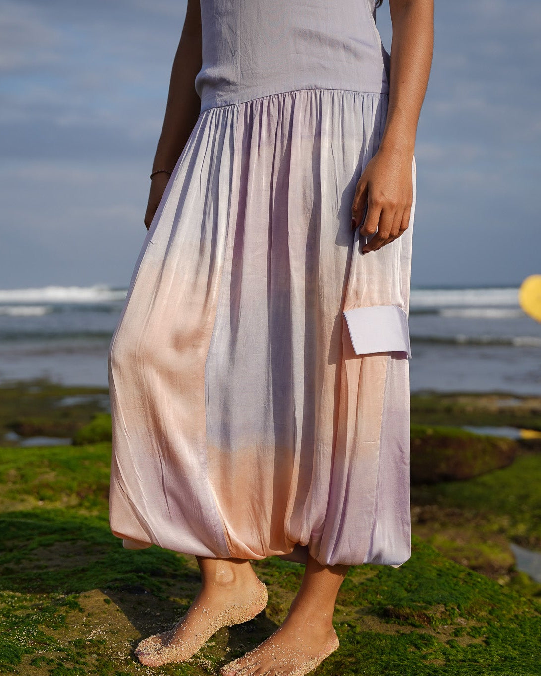 Balloon De Lune Jumpsuit Dress - Lavender Grey