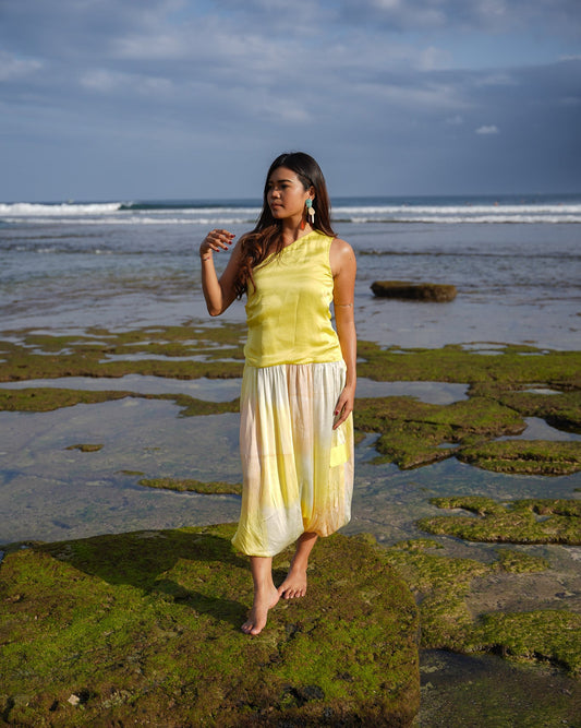 Balloon De Lune Jumpsuit Dress - Corn Yellow