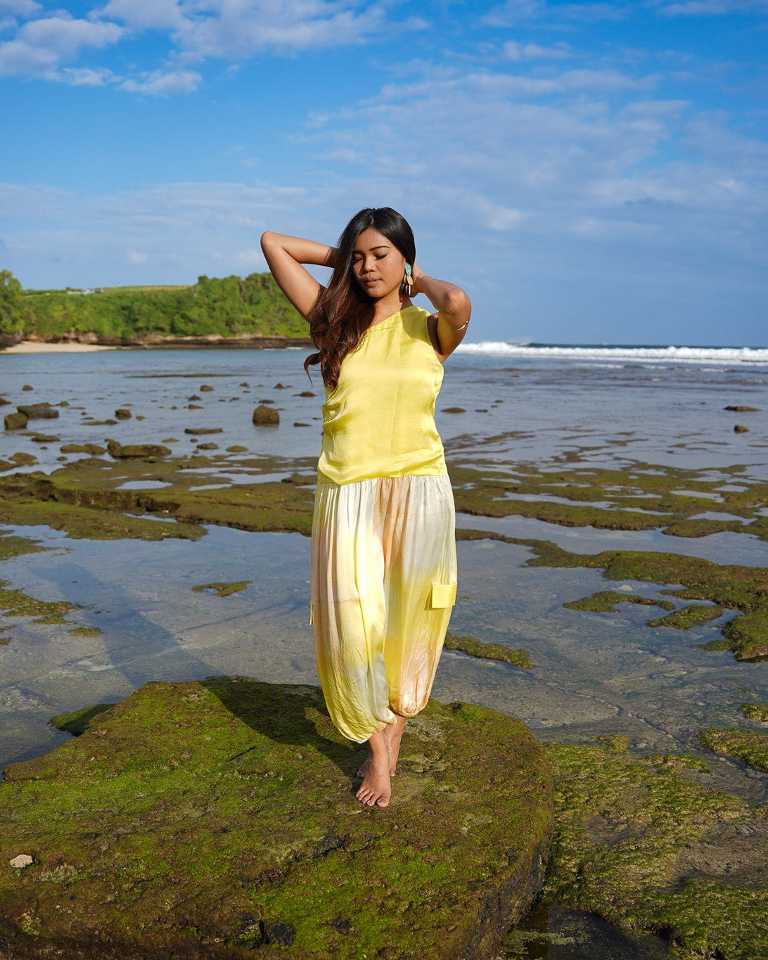 Balloon De Lune Jumpsuit Dress - Corn Yellow