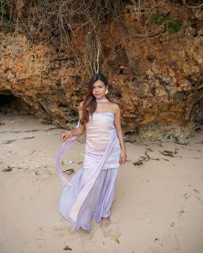 Soleil Veil Dress - Lavender Grey