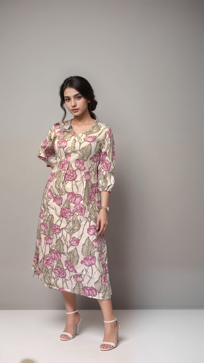 Akaar Dress - Onion Pink