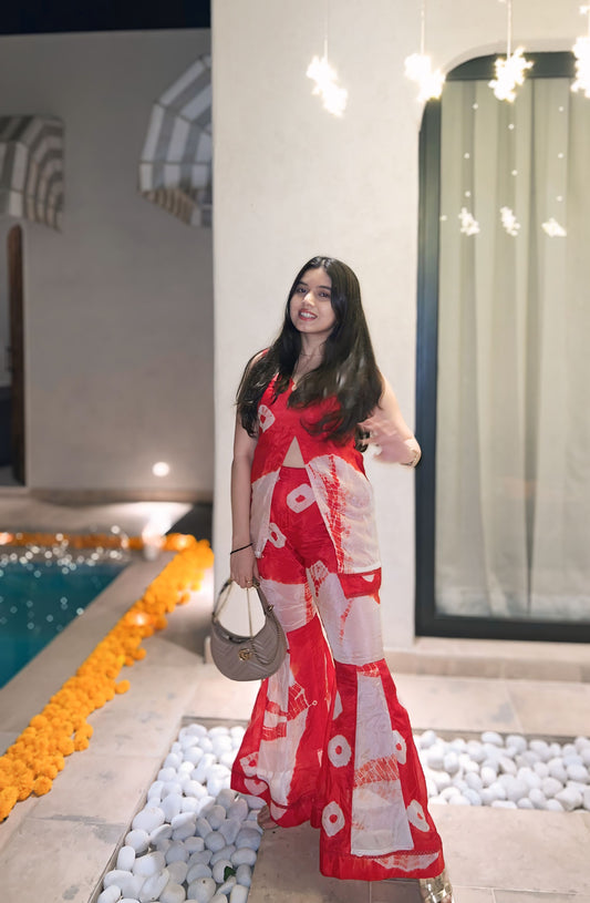 Red Reign Sharara Set