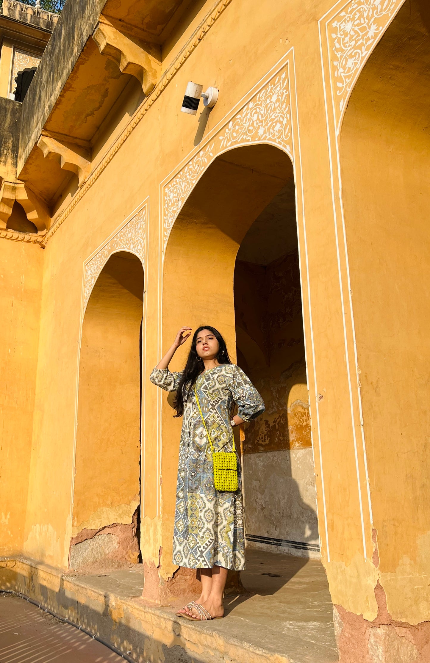 Akaar Dress - Blue,  Green