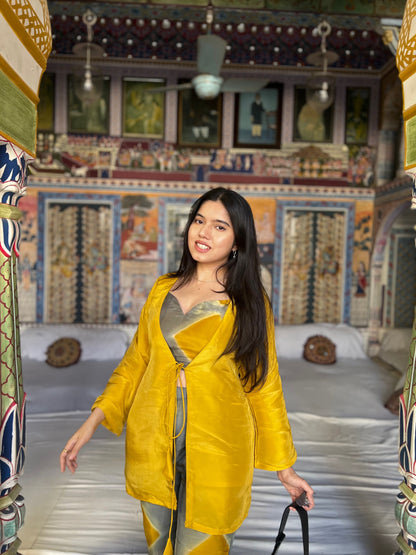 Lemon Smoke Tie Dye Jacket Set