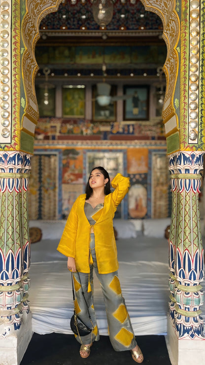 Lemon Smoke Tie Dye Jacket Set