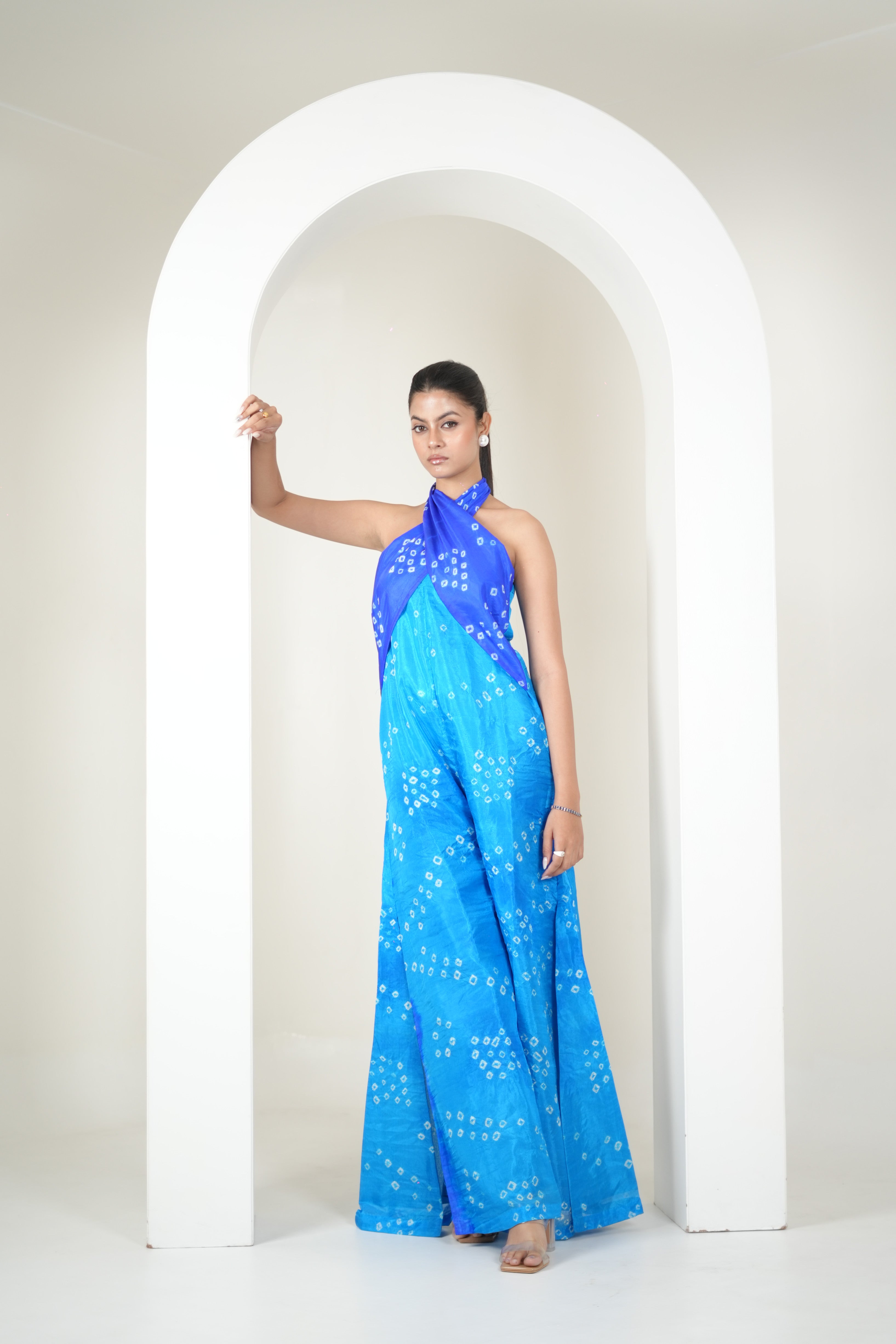 Bandhani Breeze Jumpsuit - Bluish