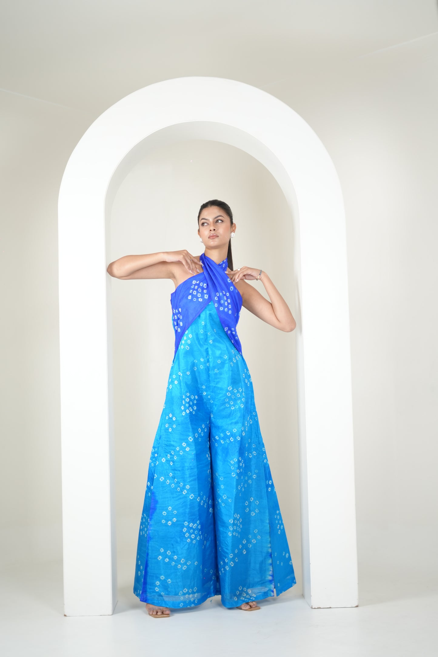 Bandhani Breeze Jumpsuit - Bluish