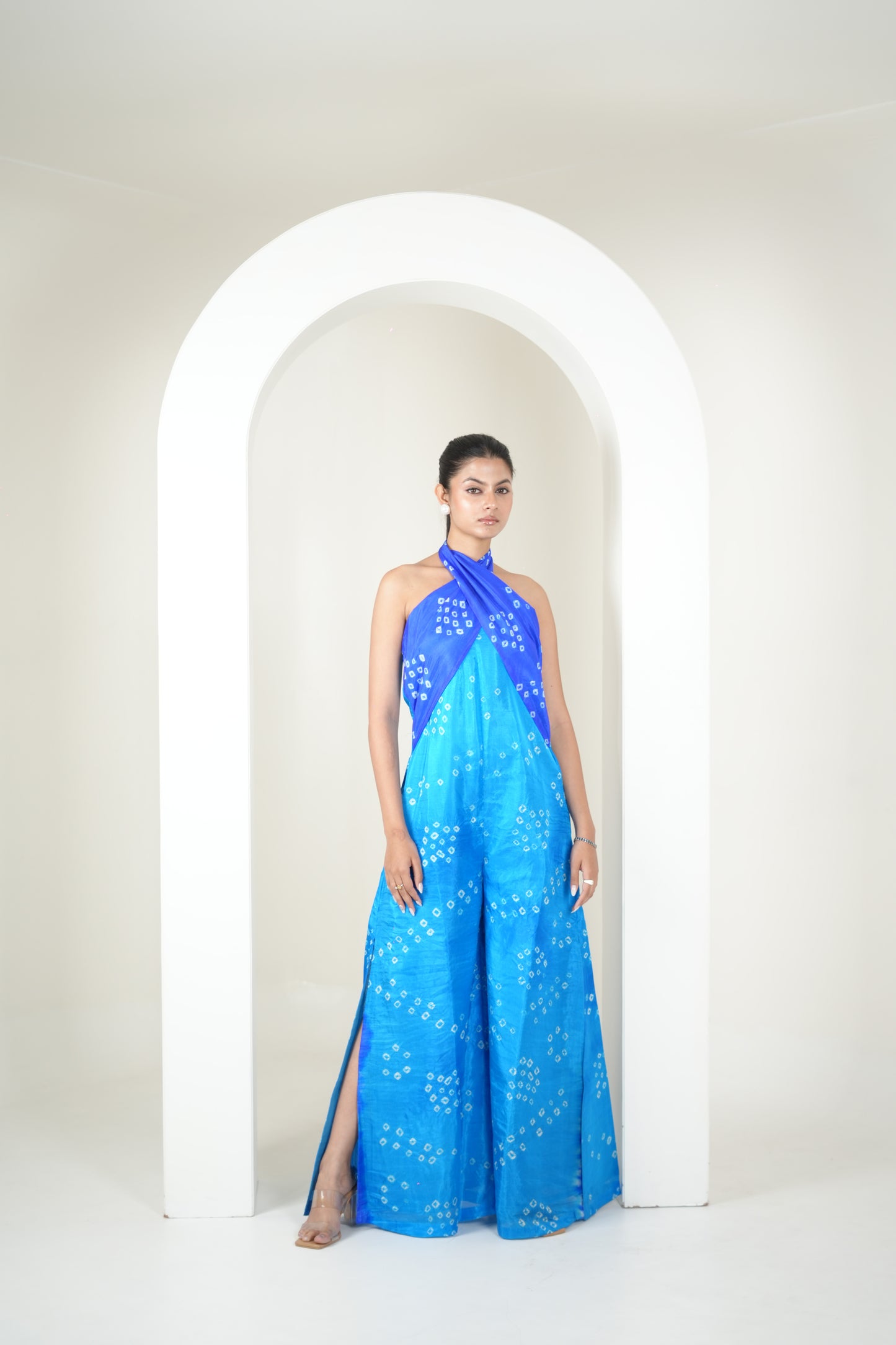 Bandhani Breeze Jumpsuit - Bluish