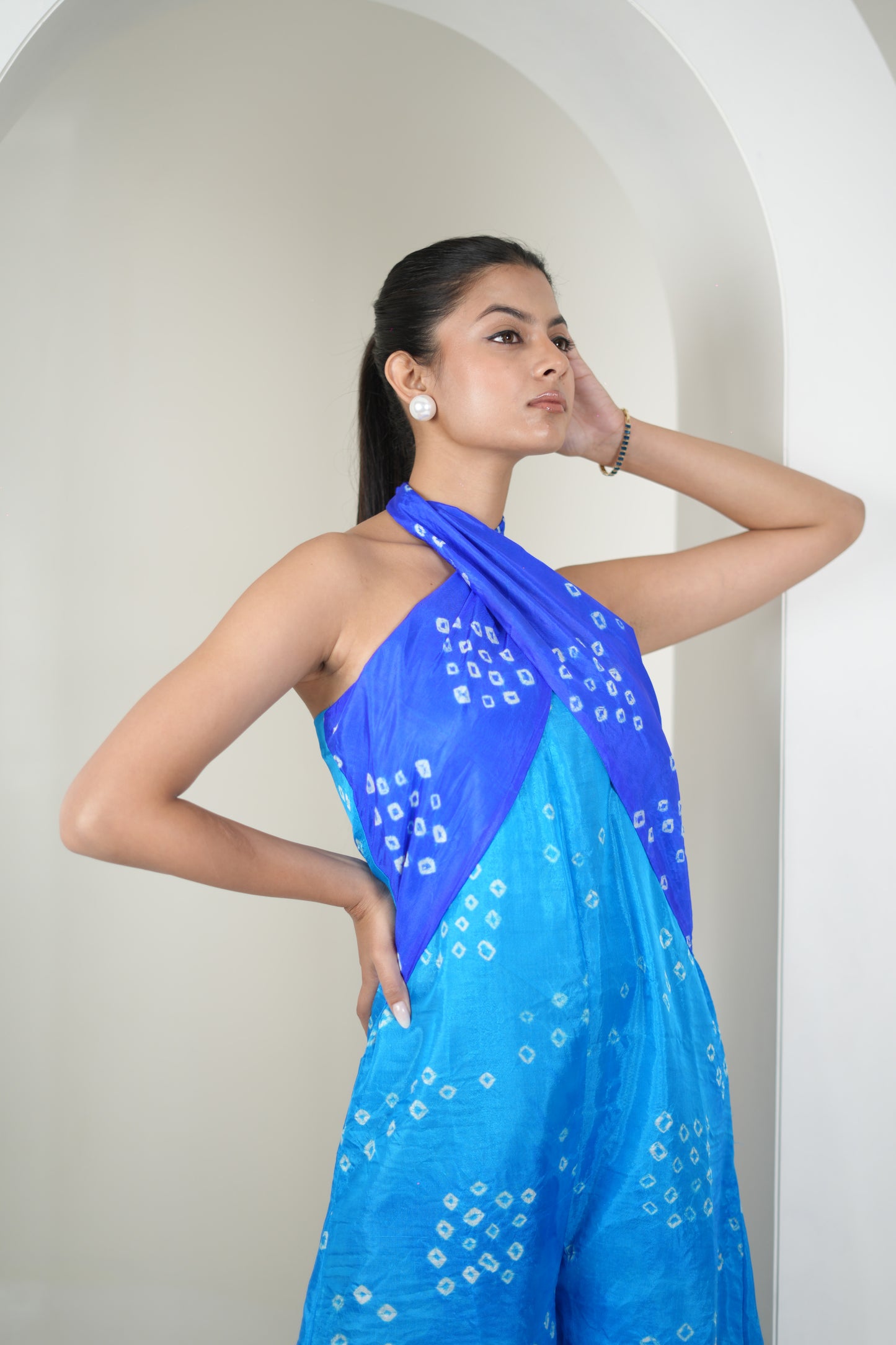 Bandhani Breeze Jumpsuit - Bluish