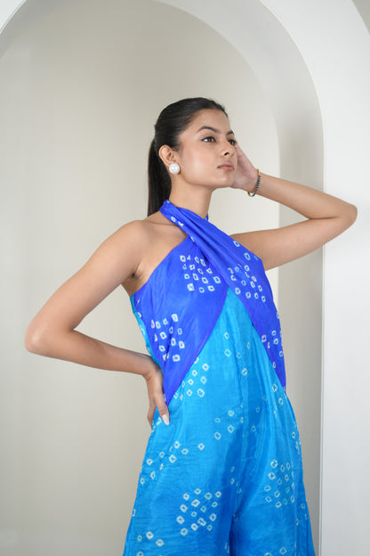Bandhani Breeze Jumpsuit - Bluish