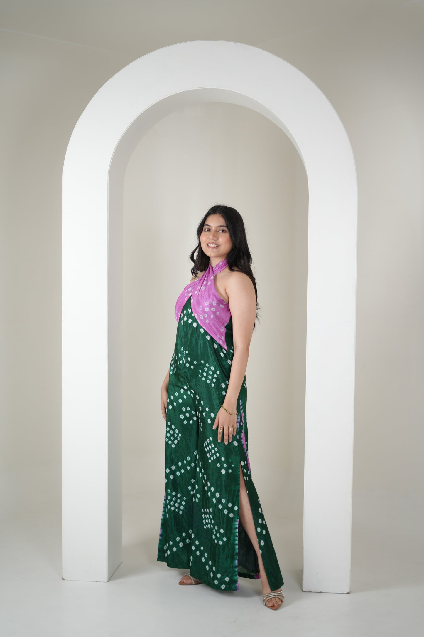 Bandhani Breeze Jumpsuit - Greenish