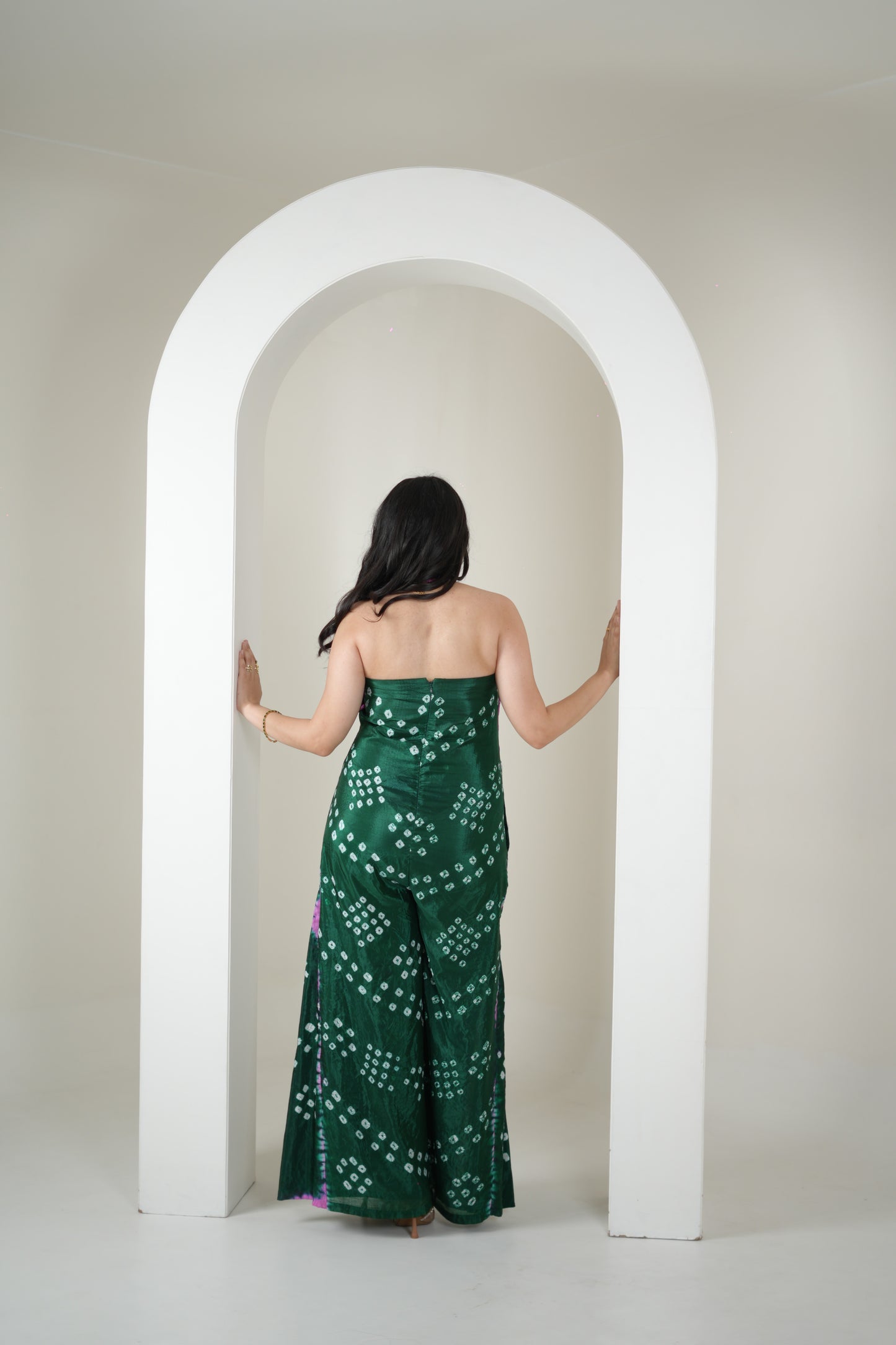 Bandhani Breeze Jumpsuit - Greenish