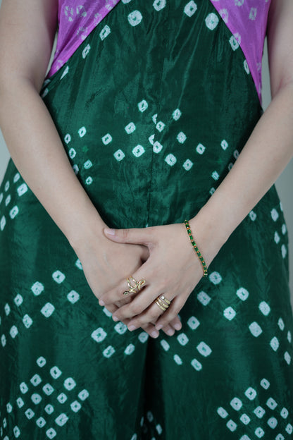 Bandhani Breeze Jumpsuit - Greenish